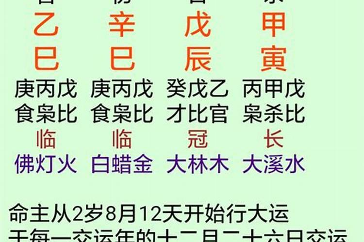 八字不同大运却一样的说法