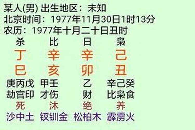 八字带火库戌