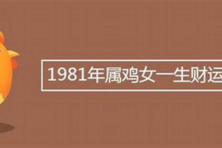 1981年属鸡一生财运如何