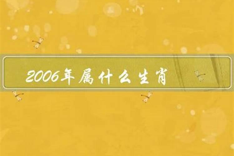 2006年出生的人是属什么的