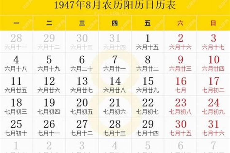 1947年农历8月29日是什么星座