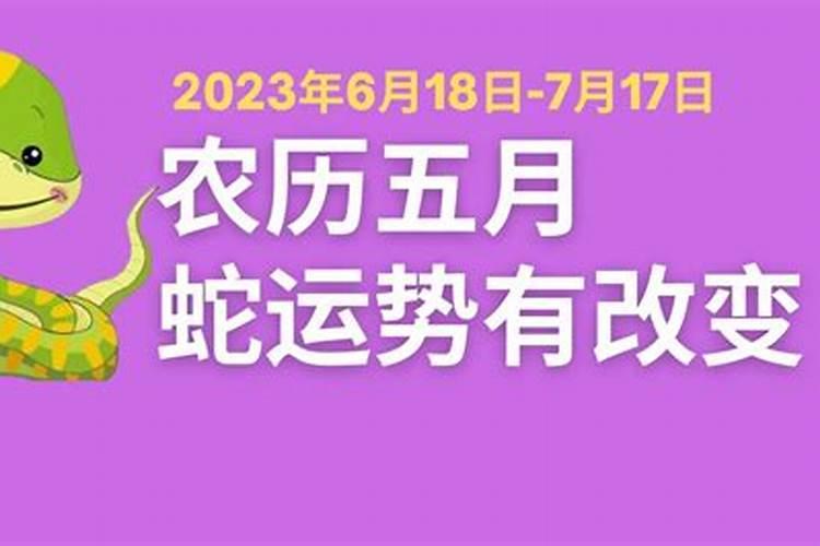 蛇五月运势2021