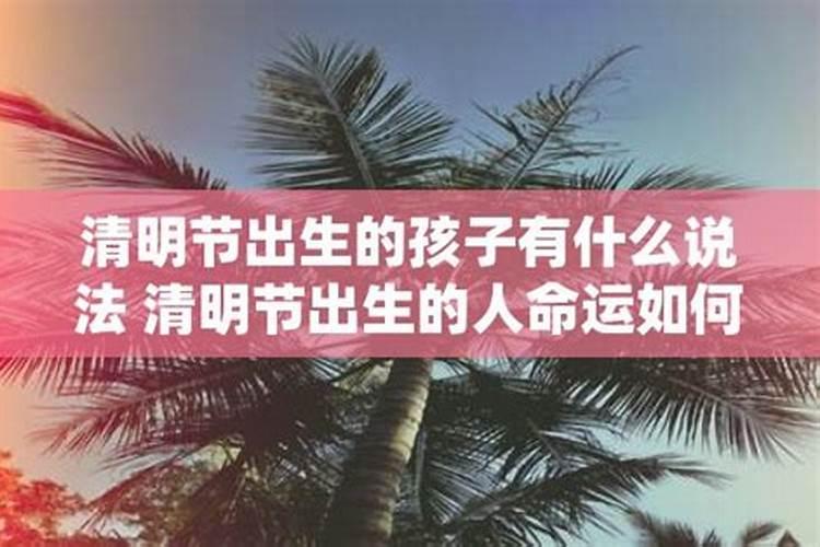 清明节后出生的人命运如何