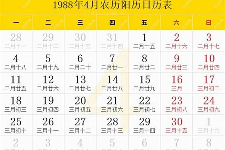 1988年正月初5是阳历几号