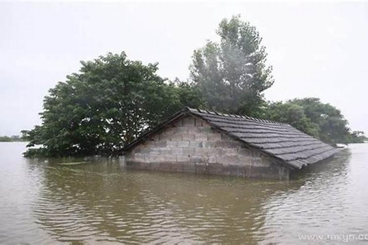 梦见河涨大水淹了地面