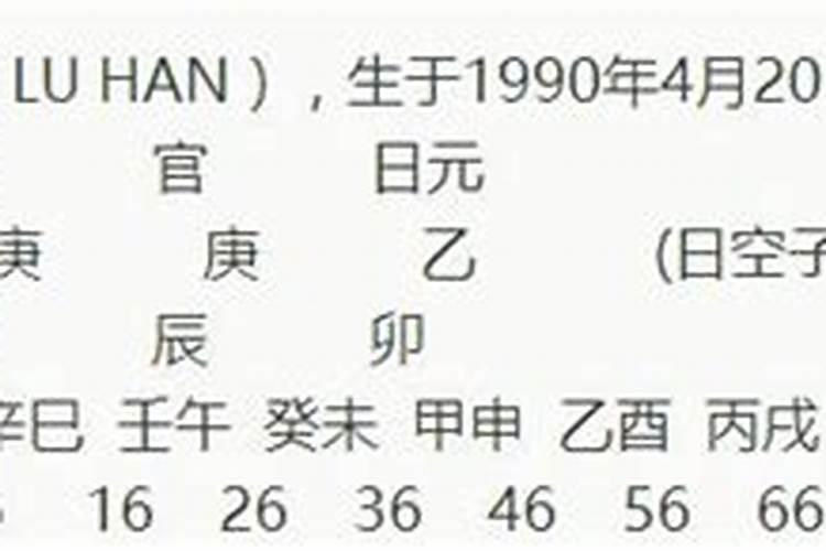 鹿晗八字知乎