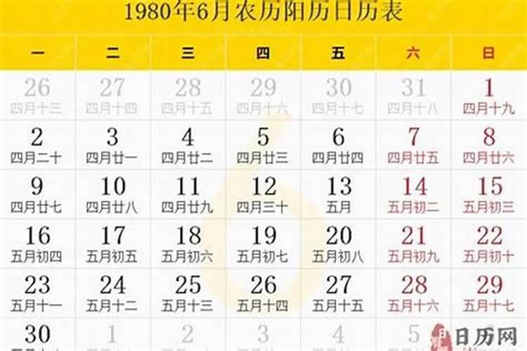 1980年6月9日属什么