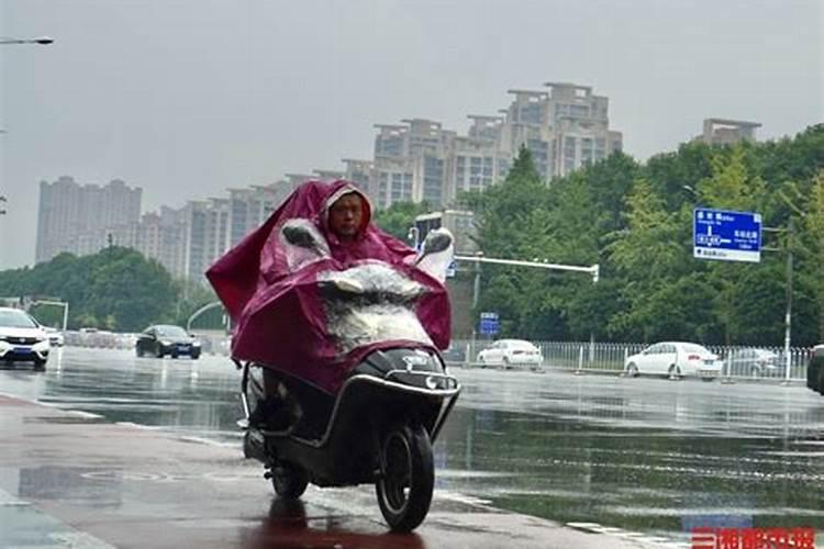 梦见骑电动车下雨挨浇