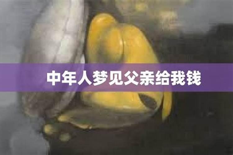 梦到自己爸爸给我钱