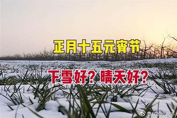 正月十五后几点能下大雪