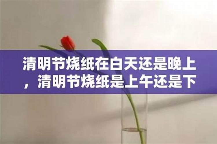 清明节烧纸钱晚上烧还是白天烧