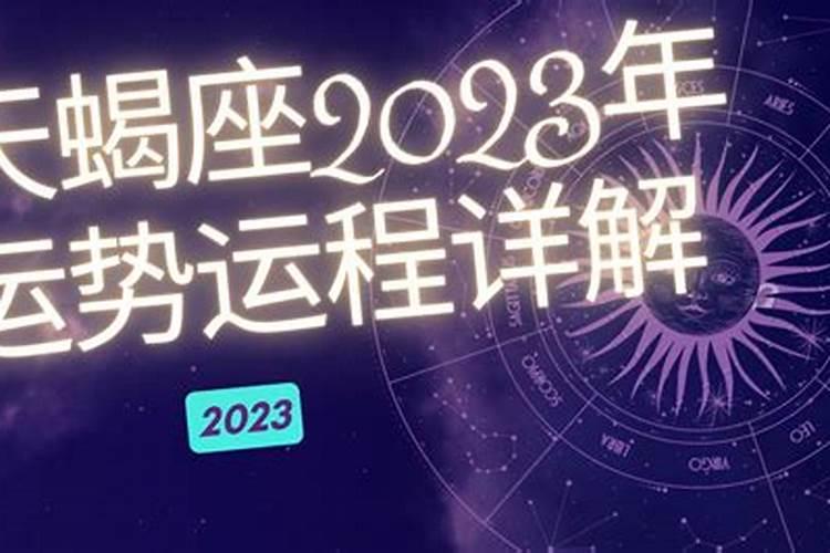 天蝎座2023运势查询