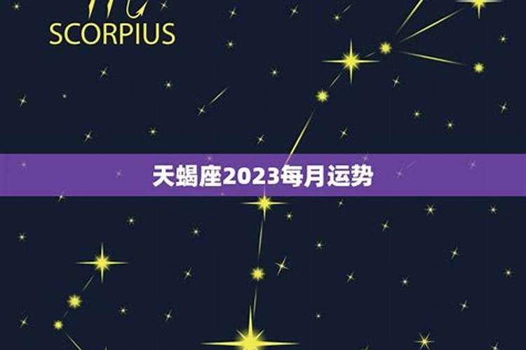 天蝎座2023年运势详解星座乐