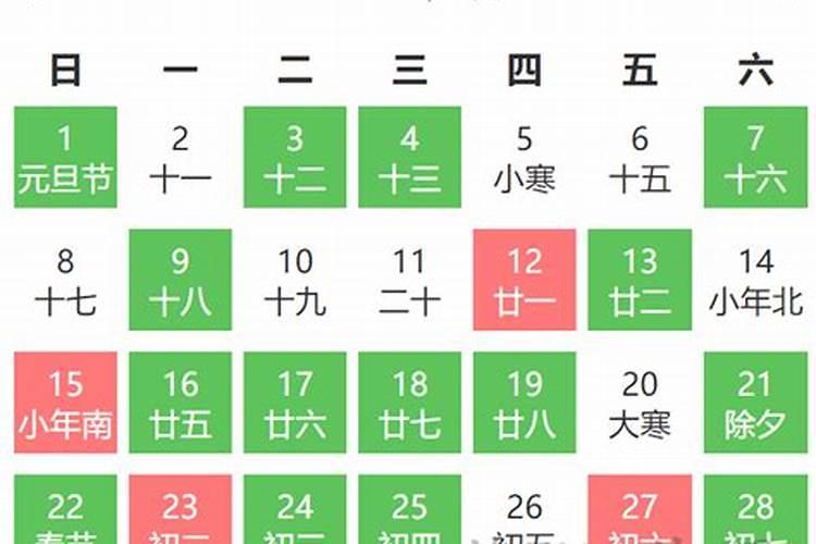 2021年搬家吉日一览表1月