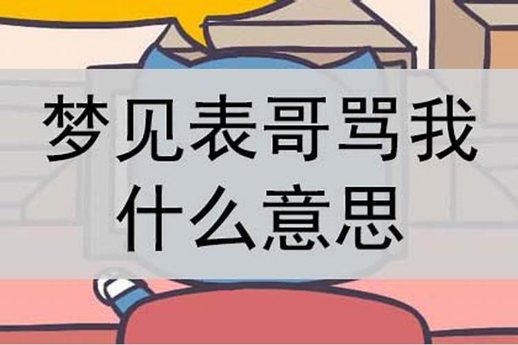 梦到哥哥骂我什么意思啊