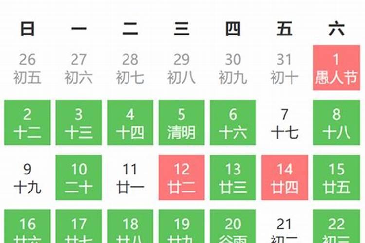 4月份有哪些吉日