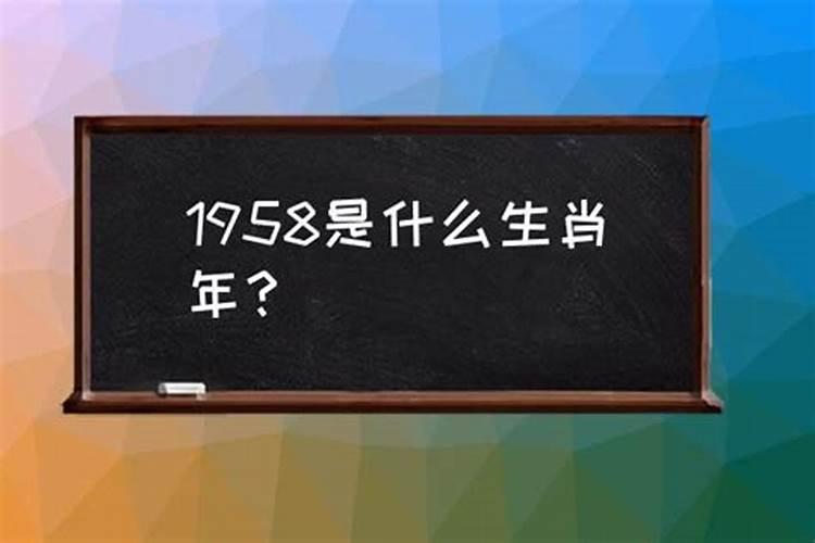 1958是什么命属什么命