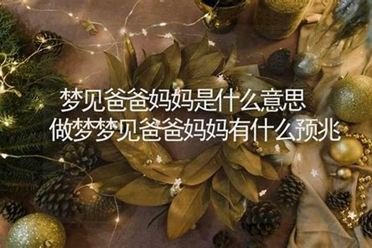 梦见爸爸妈妈怎么回事周公解梦