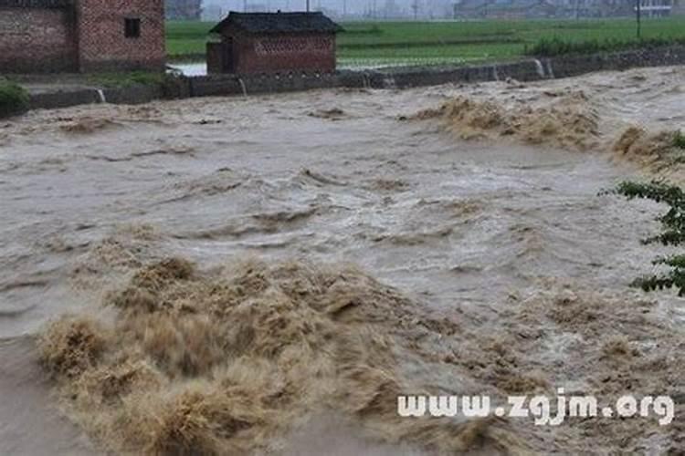 梦见大雨过后涨大洪水什么意思