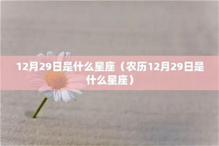 腊月12月29日是什么星座