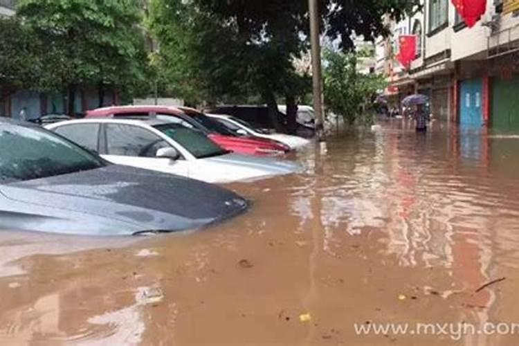 梦见大雨大河水大涨把路淹了