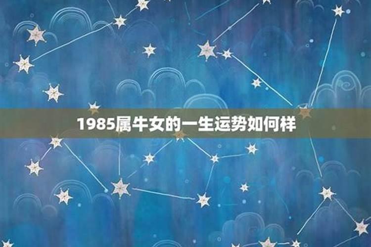 1985属牛女一生的运势