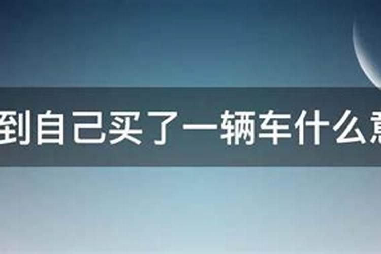 梦到我爸买了新车