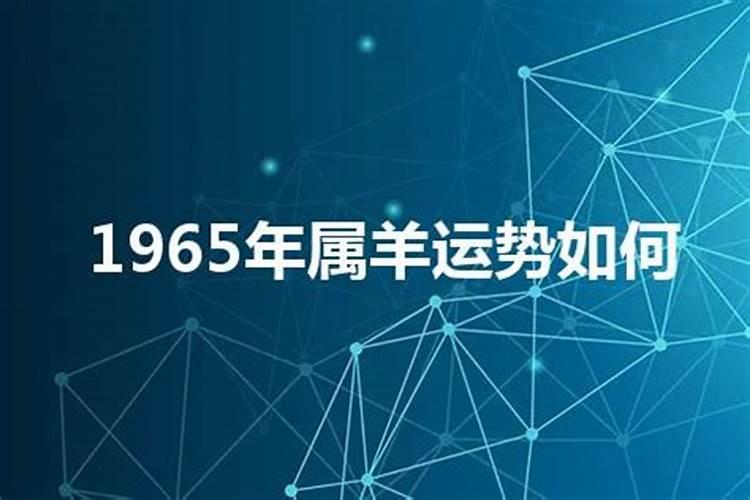 1965年出生的运势