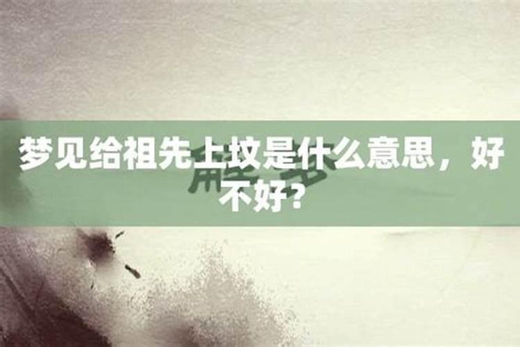 梦见给长辈上坟好不好