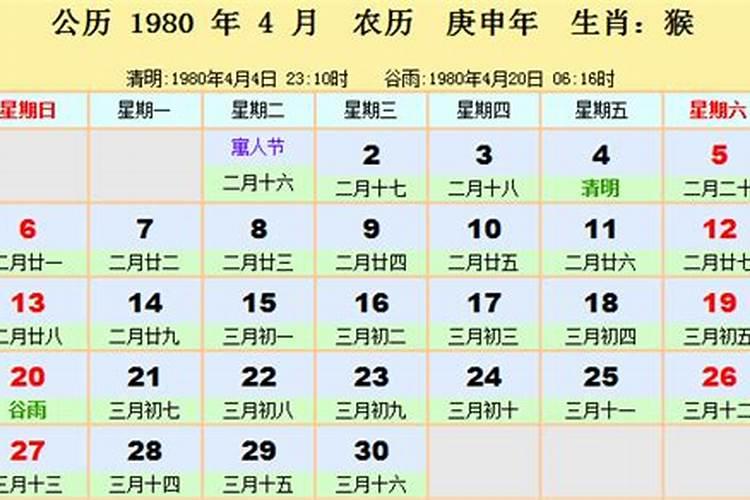 1980年阴历2月28日出生的人命运