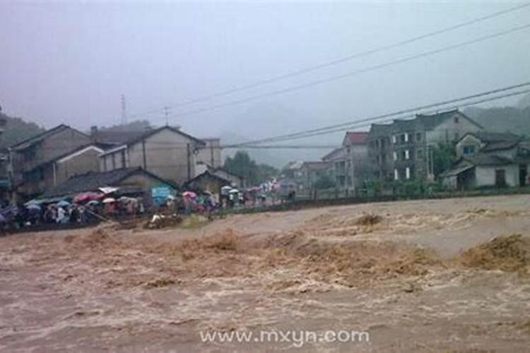 梦见下大雨大洪水逃难什么意思