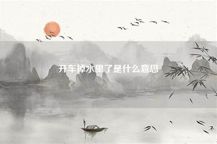 梦见女朋友开车掉水里了