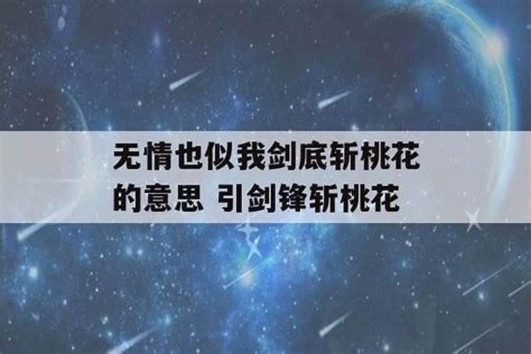 剑底斩桃花什么意思