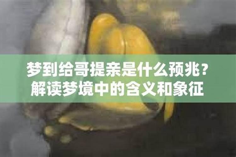 梦到对象和自己提亲