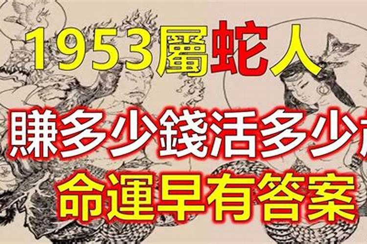 1953年蛇人的一生运程