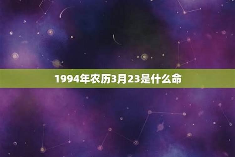 1994年农历3月15日出生是什么命运