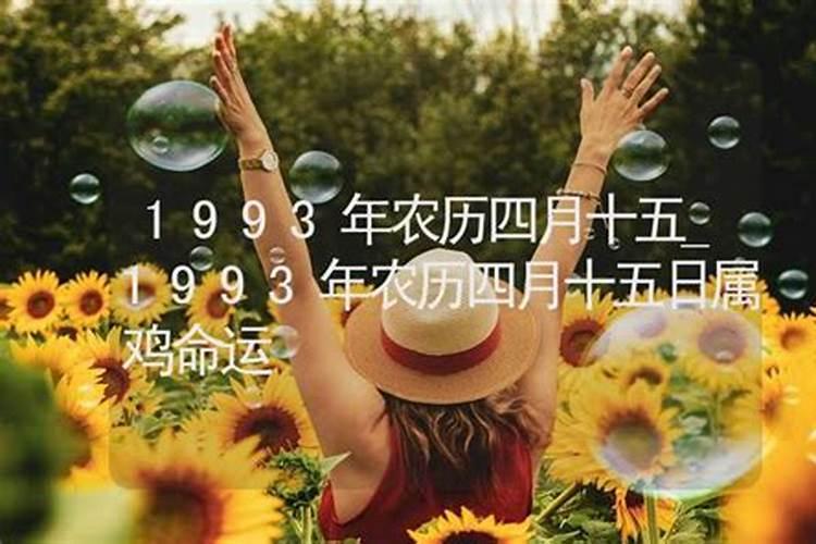 1993年农历四月初六的命运