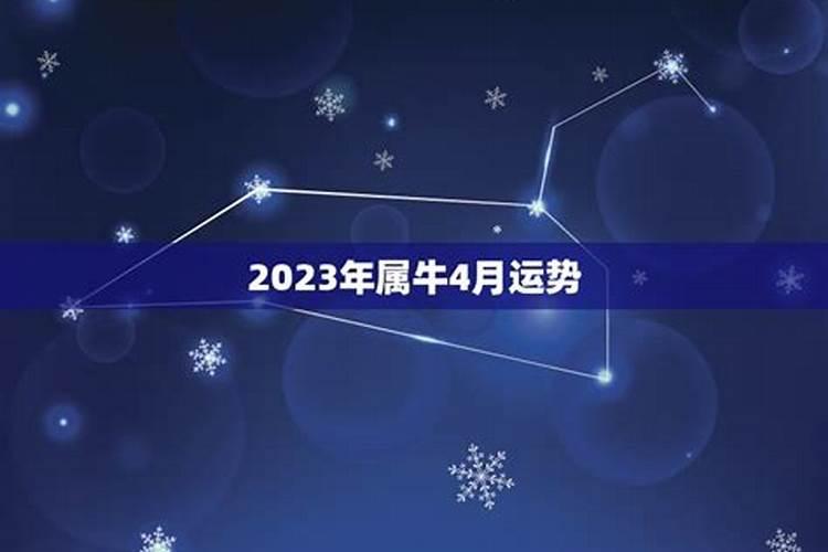 2023年4月份属牛的运势如何