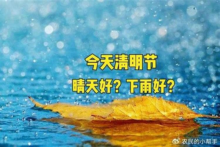 清明节那天下雨好吗