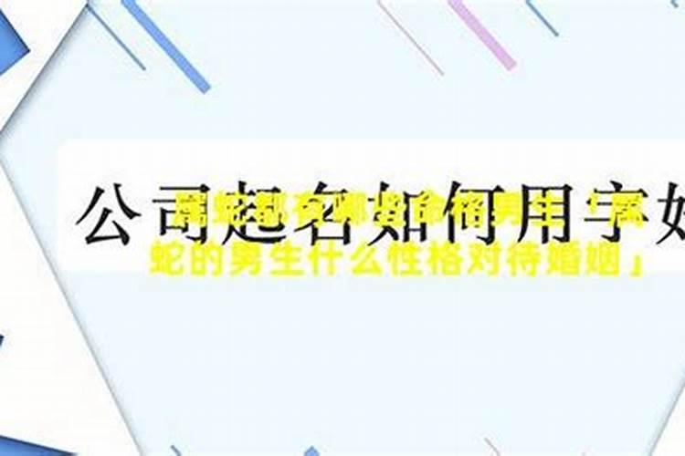 属蛇的男人什么性格特点