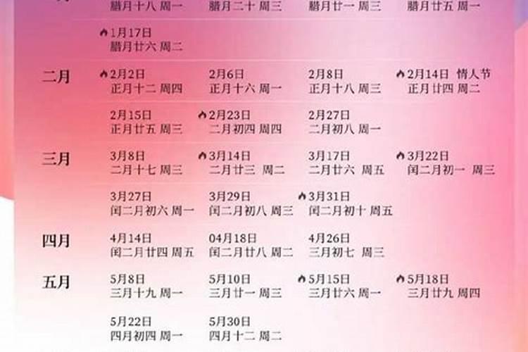 2023农历腊月结婚吉日