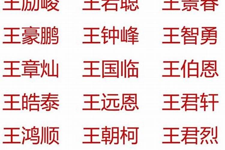 王氏100个好听到爆的名字