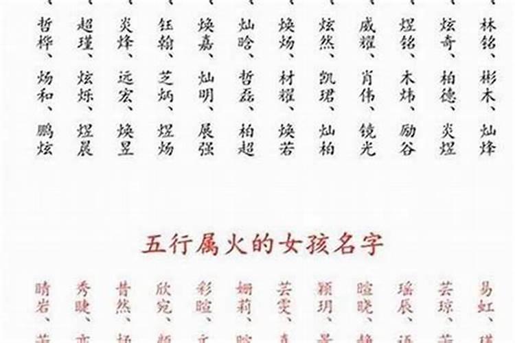 名字五行火火火