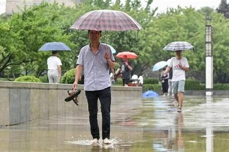 梦见淋雨趟水