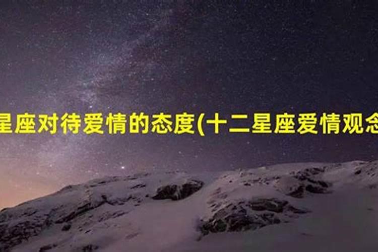 12星座爱情观准到爆