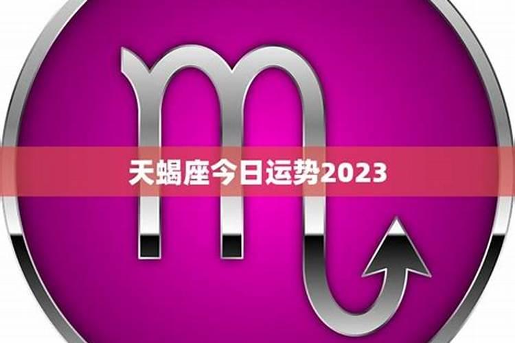 天蝎座今日运势2023年