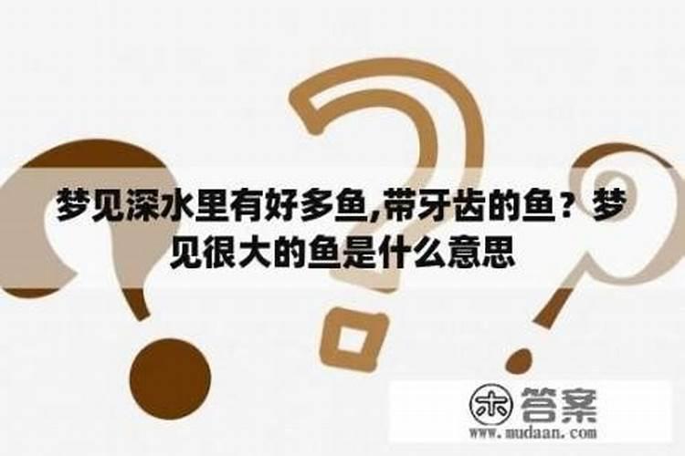 梦见特别多的大鱼是什么意思