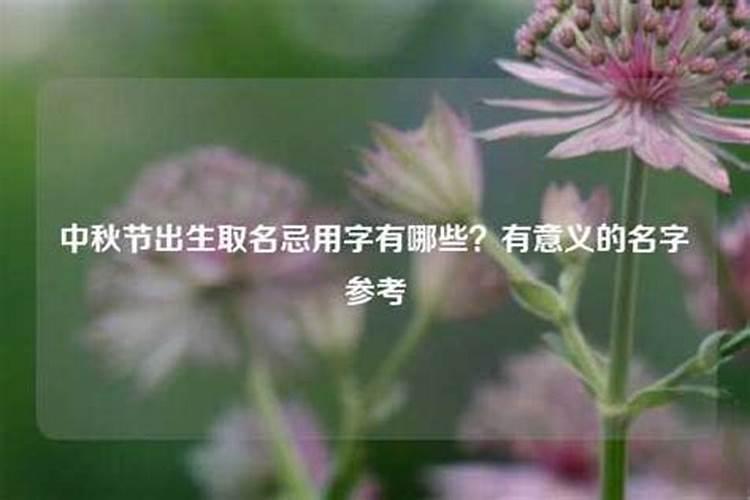 中秋节出生的宝宝取名宜忌