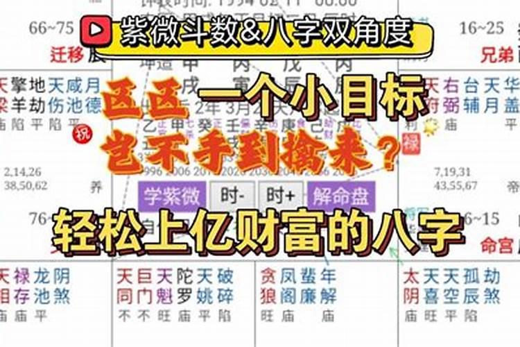 发财上亿的八字