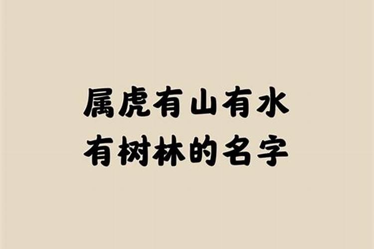 属虎有山有水有树林的名字